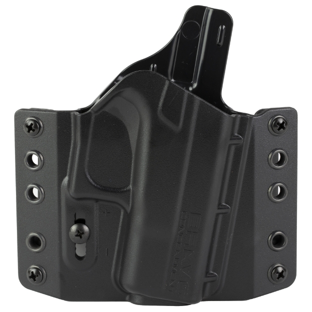 Picture of Bravo Concealment BCA  OWB Concealment Holster  1.5" Belt Loops  For Glock 42  Matte Finish  Black  Polymer Construction  Right Hand BC10-1033