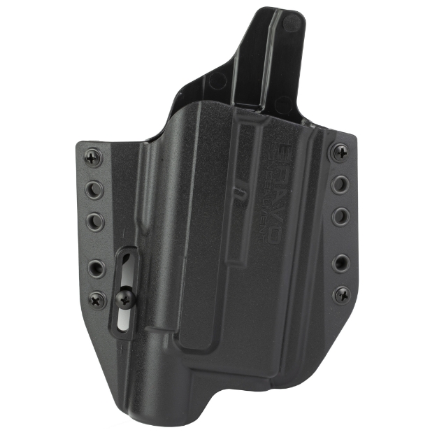 Picture of Bravo Concealment BCA Light Bearing  OWB Concealment Holster  1.5" Belt Loops  Fits Glock 19/19X/23/32/45 w/SureFire X300  Right Hand  Black  Polymer  Does not fit Glock Gen 5 40SW BC30-1005
