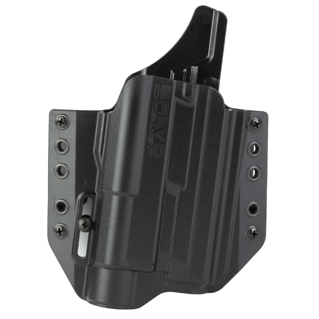 Picture of Bravo Concealment BCA Light Bearing  OWB Concealment Holster  1.5" Belt Loops  Fits S&W M&P 9/40 Full Size w/Streamlight TLR-1  Right Hand  Black  Polymer BC30-1007