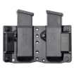 Picture of Bravo Concealment Magazine Pouch  Double  1.5" Belt Loops  Size Medium  Fits Glock 43X  Sig P365  and Springfield Hellcat Magazines  Ambidextrous  Polymer  Black BC60-2002M