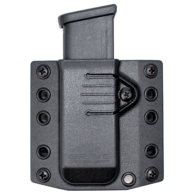Picture of Bravo Concealment Magazine Pouch  Single  1.5" Belt Loops  Size Large  Fits Glock 19/17  Sig P320  HK VP9  CZP10 Magazines  Ambidextrous  Polymer  Black BC60-1003L