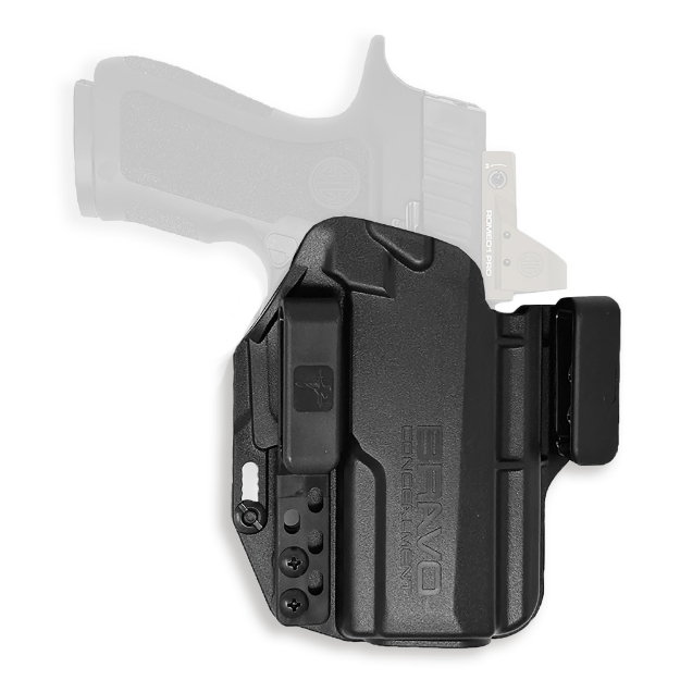 Picture of Bravo Concealment Torsion  Inside Waistband Concealment Holster  Waistband Clips  Fits Sig P320 9/40  X-Compact/Carry  Matte Finish  Black  Polymer Construction  Right Hand BC20-1032