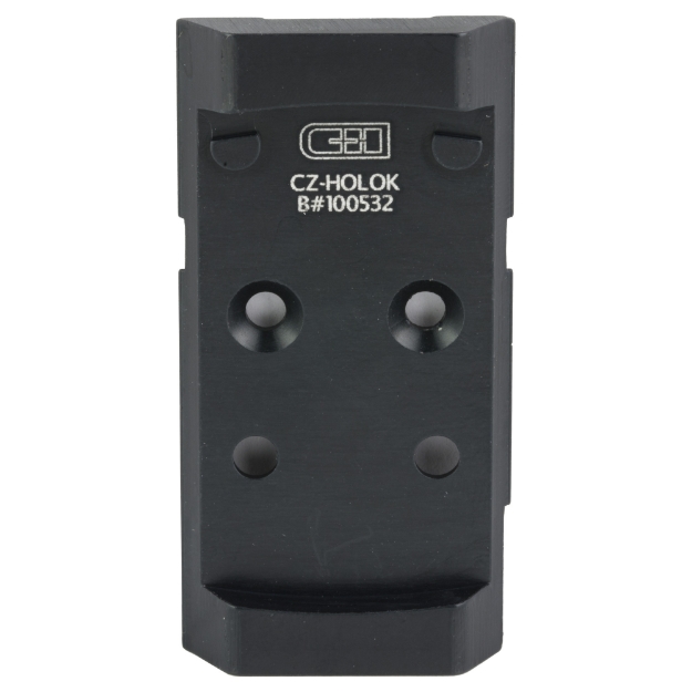Picture of C&H Precision Weapons CHP Adapter Plate  Converts the CZ P-10 Optic Ready to the Holosun 407/507K  Anodized Finish  Black  Includes Mounting Hardware CZ-HOLOk