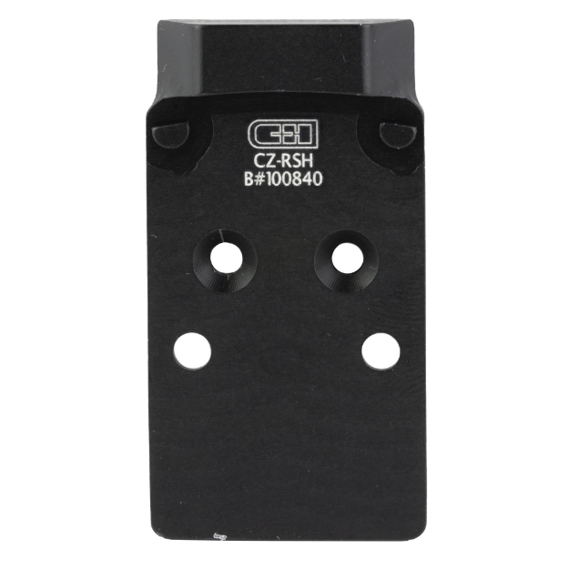 Picture of C&H Precision Weapons CHP Adapter Plate  Converts the CZ P-10 Optic Ready to the Trijicon RMR/SRO  Holosun 407C/507C/508C  Anodized Finish  Black  Includes Mounting Hardware CZ-RSH