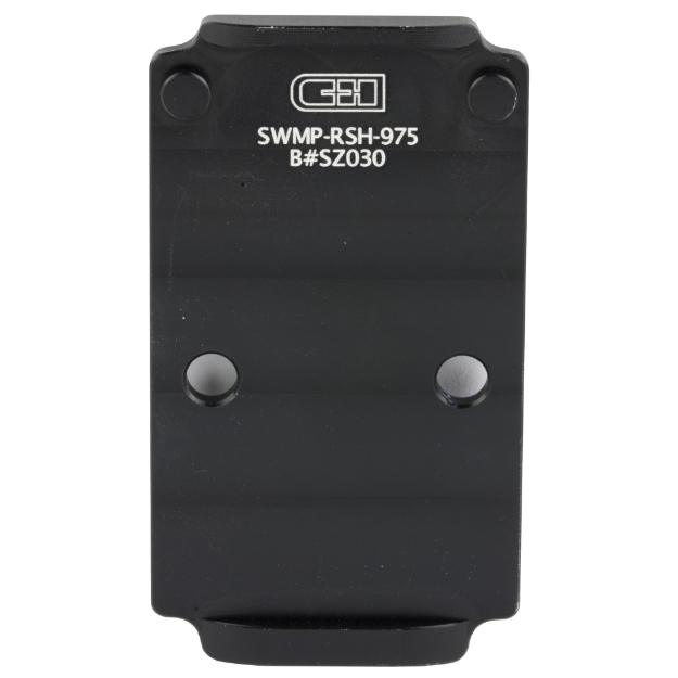 Picture of C&H Precision Weapons CHP Adapter Plate  Converts the S&W 2.0 Core to Trijicon RMR/SRO/Holosun 407C/507C/508C/508T  Anodized Finish  Black  Includes Mounting Hardware SWMP-RSH-975