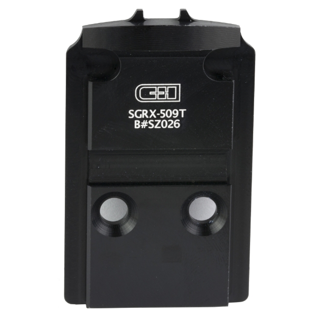 Picture of C&H Precision Weapons CHP Adapter Plate  Converts the Sig P320 RX/Pro Series/AXG to the Holosun 407/507K  Anodized Finish  Black  Includes Mounting Hardware SGRX-HOLOk