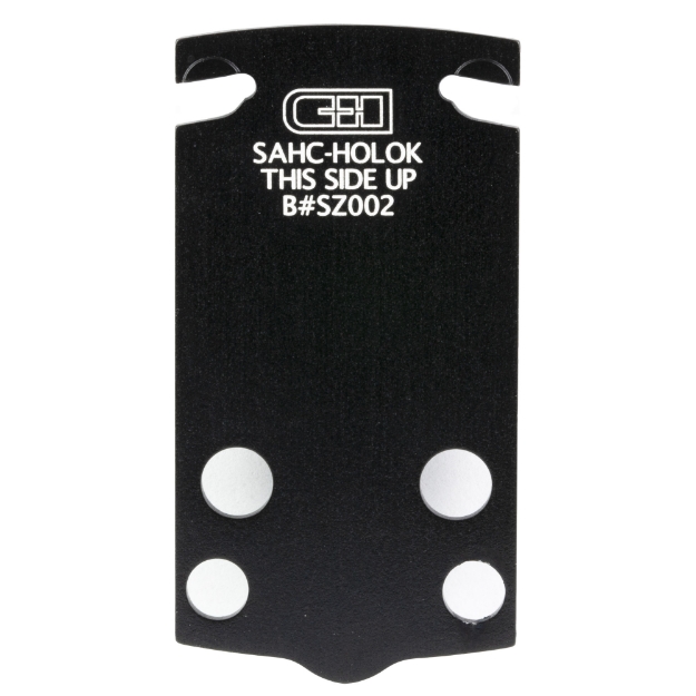 Picture of C&H Precision Weapons CHP Adapter Plate  Converts the Springfield Hellcat/RDP/PRO with RMSC Slide Cut to Holosun 407K/507K  Anodized Finish  Black  Includes Mounting Hardware SAHC-HOLOk