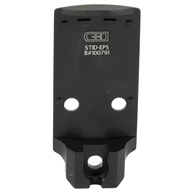 Picture of C&H Precision Weapons CHP Adapter Plate  Converts the Staccato Duo to the Holoson EPS/Carry  Anodized Finish  Black  Includes Mounting Hardware STID-EPS