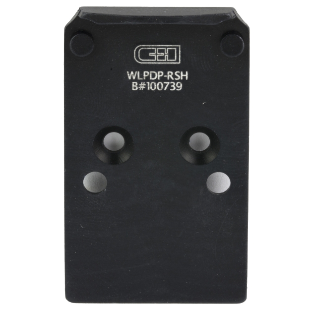 Picture of C&H Precision Weapons CHP Adapter Plate  Converts the Walther PDP 1.0/PPQ (Q4/Q5) to the Trijicon RMR/SRO  Holosun 407C/507C/508C/508T  Anodized Finish  Black  Includes Mounting Hardware WLPDP-RSH