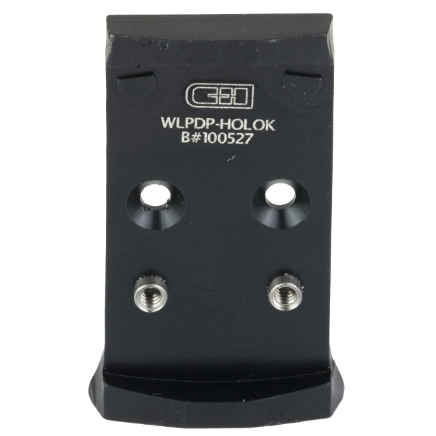 Picture of C&H Precision Weapons CHP Adapter Plate  Coverts the Walther PDP 1.0 to the Holosun 407/507K  Anodized Finish  Black  Includes Mounting Hardware WLPDP-HOLOk