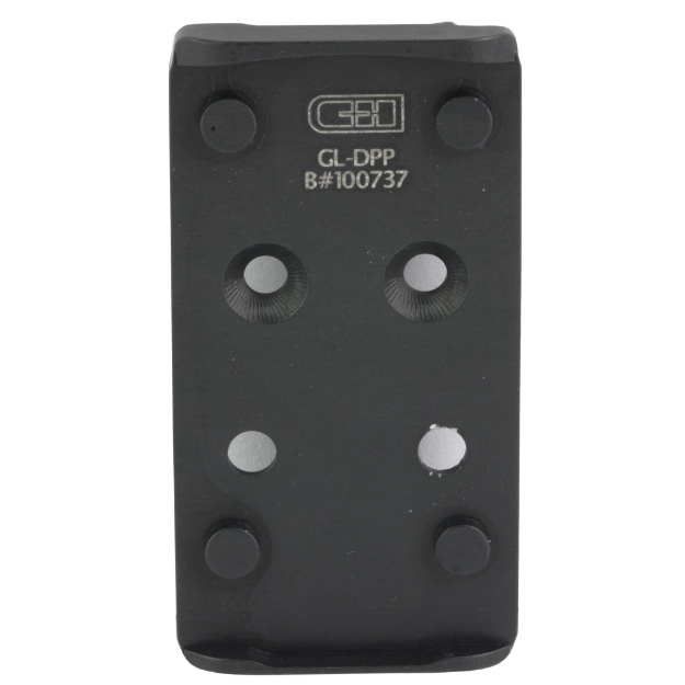 Picture of C&H Precision Weapons CHP Adapter Plate  Fits the Glock MOS (Not the Glock 43x or 48) Converting it to the Delta Point Pro  Anodized Finish  Black  Includes Mounting Hardware GL-DPP-EFLX