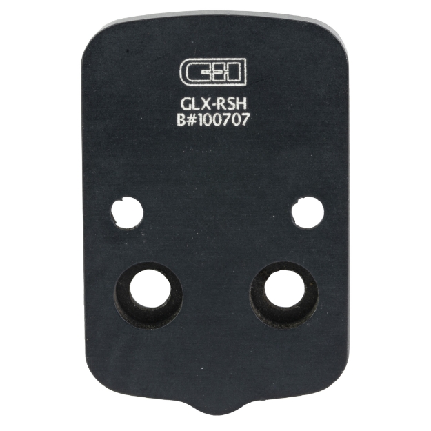 Picture of C&H Precision Weapons CHP Adapter Plate  For Glock 43x/48 MOS Converting it to a Trijicon RMR/SRO  Holosun 507C/407C 508T  Anodized Finish  Black  Includes Mounting Hardware GLX-RSH