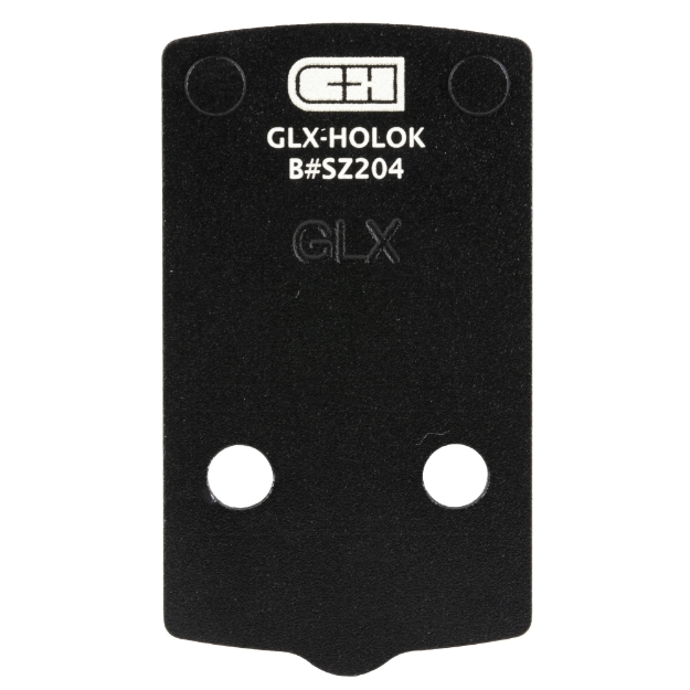 Picture of C&H Precision Weapons CHP Adapter Plate  For Glock 43x/48 MOS Converting it to the Holosun 407K/507K  Anodized Finish  Black  Includes Mounting Hardware GLX-HOLOk