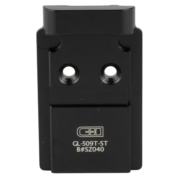 Picture of C&H Precision Weapons Mounting Plate  Fits Glock MOS System  For Mounting the Holosun 509T  Anodized  Black GL-509T-ST