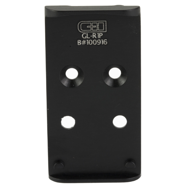 Picture of C&H Precision Weapons Optic Mounting Plate  For Glock MOS  Fits SIG Romeo1 PRO  Anodized Finish  Black GL-R1P