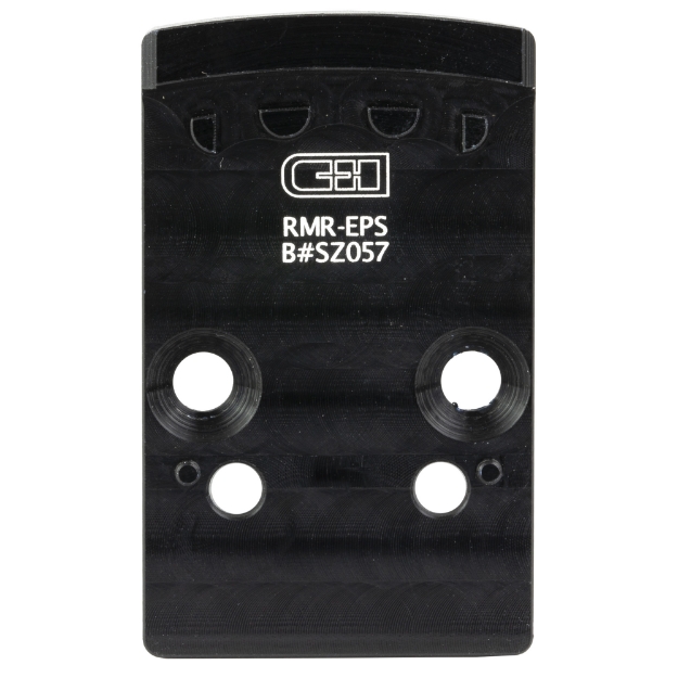 Picture of C&H Precision Weapons V4  Optic Mounting Plate  Fits Trijicon RMR Footprint  For Holosun EPS/EPS Carry  Anodized Finish  Black RMR-EPS