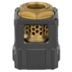 Picture of Chaos Gear Supply Qube Compensator  Black/Gold Finish  1/2X28  Thread Pitch QUBECOMPBLKGLD