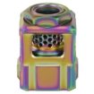 Picture of Chaos Gear Supply Qube Compensator  Rainbow Finish  1/2X28 Thread Pitch QUBECOMPRAINBO