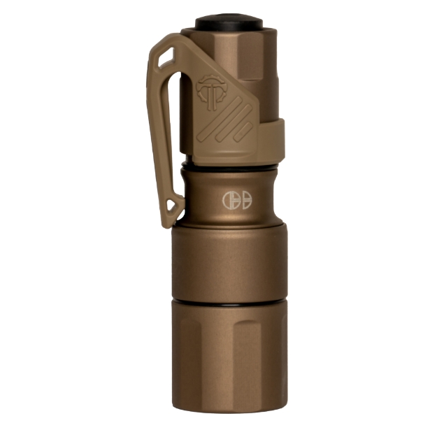 Picture of Cloud Defensive MCH Micro  Mission Configurable Handheld  High Candela  Flashlight  950 Lumens  Single Output  Aluminum  Anodized Finish  Flat Dark Earth  Includes Charger and Pocket Clip MCH2.0-HC-S-350-FDE
