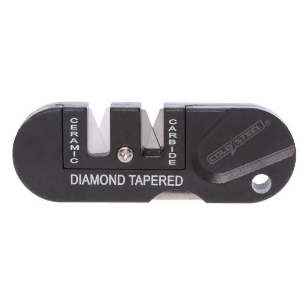 Picture of Cold Steel 3-IN-1 Knife Sharpener  3.2" Overall Length  GRN Black Handle CS-KS-31SCDR