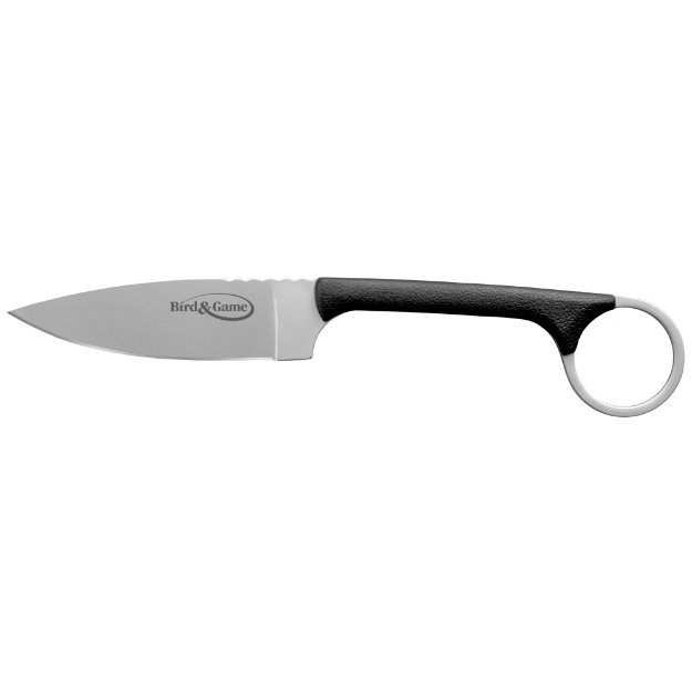 Picture of Cold Steel Bird & Game  Fixed Blade Knife  AUS 8A/Stainless  Plain  Drop Point  Secure-Ex Neck Sheath With Bead Chain Lanyard  3.5"  Polymer CS-20A