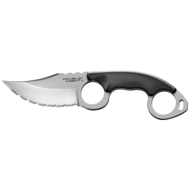 Picture of Cold Steel Double Agent  3" Fixed Blade Knife  Clip Point  Plain Edge  AUS 8A/Polished  AUS 8A/Black G10  Secure-Ex Sheath CS-39FNS