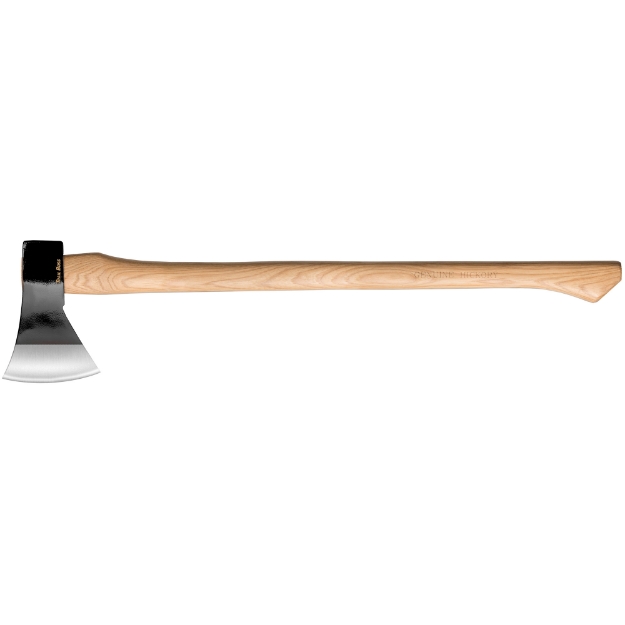 Picture of Cold Steel Trail Boss  Axe  Black and Silver  Plain Edge  1055 Carbon  27" Natural Wood Handle CS-90TA