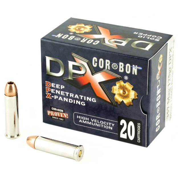 Picture of CorBon Deep Penetrating X Bullet  357MAG  125 Grain  Barnes X  20 Round Box DPX357125