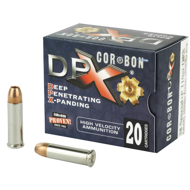 Picture of CorBon Deep Penetrating X Bullet  38 Special  110 Grain  Barnes X  20 Round Box DPX38110