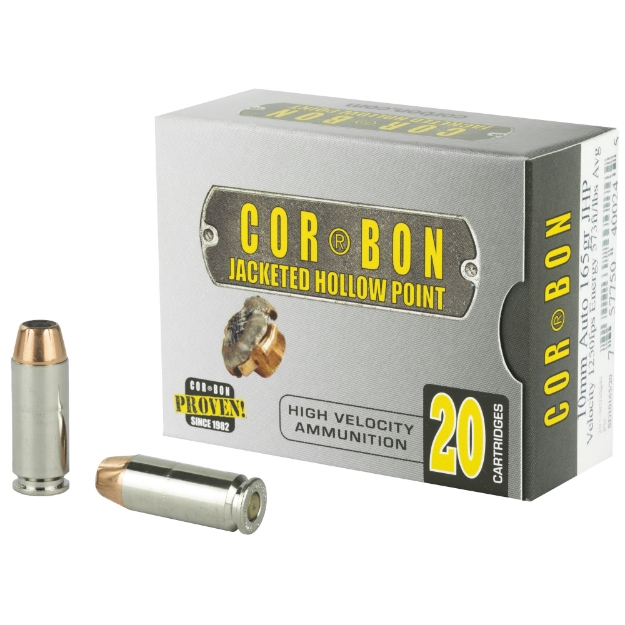 Picture of CorBon Self Defense  10MM  165 Grain  Jacketed Hollow Point  20 Round Box 10165