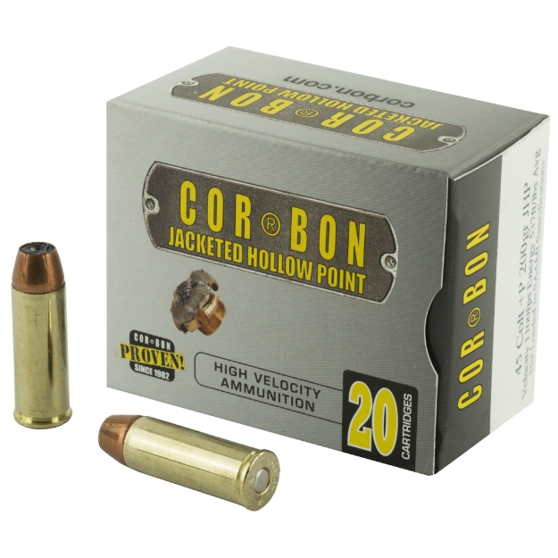 Picture of CorBon Self Defense  45LC+P  200 Grain  Jacketed Hollow Point  20 Round Box 45C200
