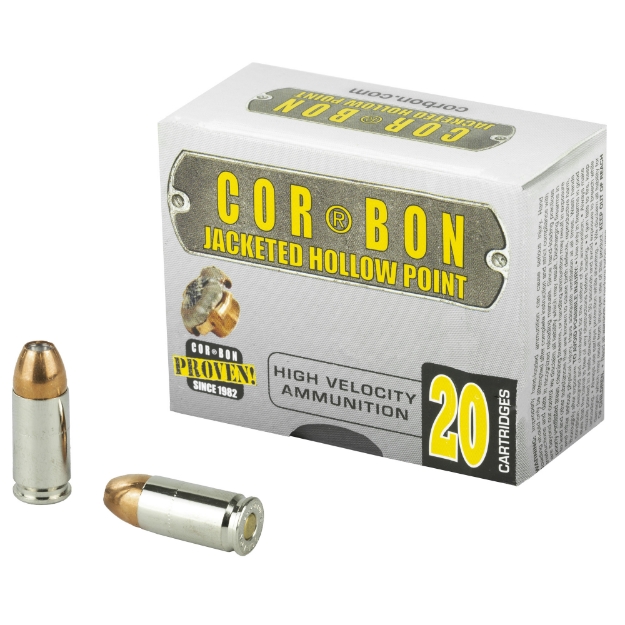 Picture of CorBon Self Defense  9MM  115 Grain  Jacketed Hollow Point  +P  20 Round Box 9115