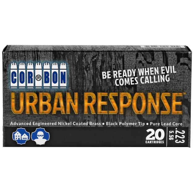 Picture of CorBon Urban Response  223 Remington  55 Grain  Jacketed Hollow Point  20 Round Box  Fragments to Minimize Over Penetration in Urban Environments UR22355/20