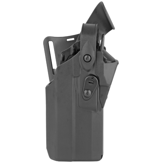 Picture of Safariland 7360RDS  ALS/SLS Mid-Ride Level-III Retention Holster  Fits Glock 17 MOS with TLR-1  TLR-1HL  X200  X300  X300U  X300U/V and Leupold Deltapoint PRO  Trijicon RMR  SRO  Dr. Optic  JPOINT  Vortex Viper  or Burris Fastfire  Kydex  Black  Right Hand 7360RDS-8325-411