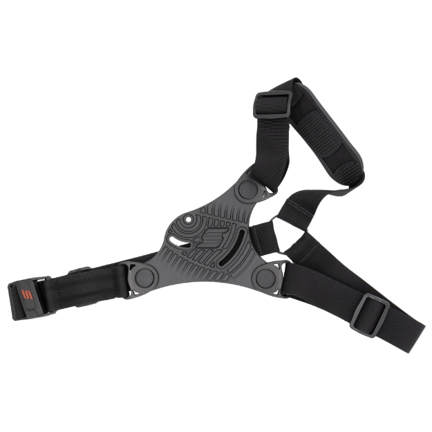 Picture of Safariland Chest Rig  Right Hand  Black  Multi Fit  Compatible with 3 Hole Pattern Holsters and Accessories  Nylon SAFCR-0-0-0-0-C9-411