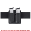 Picture of Safariland Model 73 Open Top Double Magazine Pouch  For 2.25" Duty Belts  Fits Glock 17  Hardshell STX  STX Tactical Black Finish 73-83-13