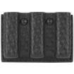 Picture of Safariland Model 775 Slimline Open Top Triple Magazine Pouch  For 2.25" Duty Belts  Fits Glock 17  Belt Loop  Hardshell STX  STX Basket Weave Black Finish 775-83-48