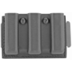 Picture of Safariland Model 775 Slimline Open Top Triple Magazine Pouch  For 2.25" Duty Belts  Fits Glock 17  Belt Loop  Hardshell STX  STX Tactical Black Finish 775-83-13