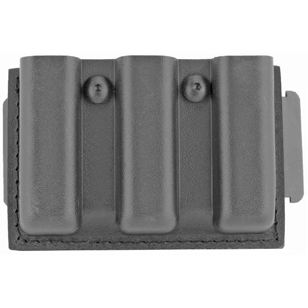 Picture of Safariland Model 775 Slimline Open Top Triple Magazine Pouch  For 2.25" Duty Belts  Fits Glock 17  Belt Loop  Hardshell STX  STX Tactical Black Finish 775-83-13