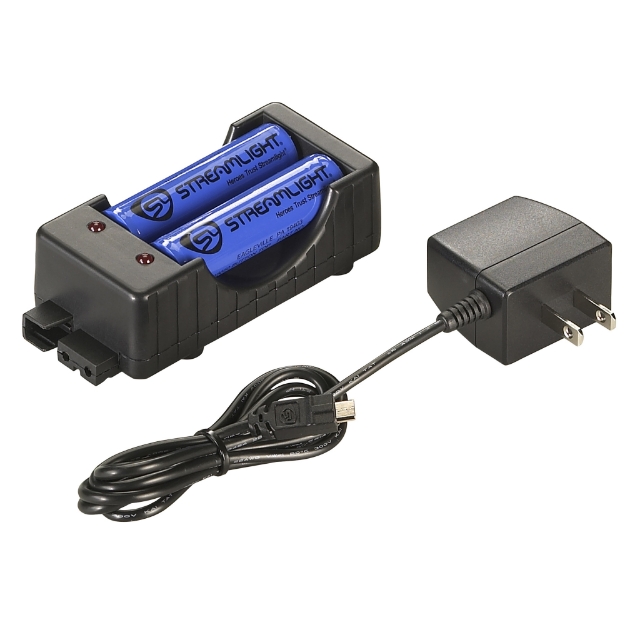 Picture of Streamlight 18650 Charger  Flashlight  Charging Cradle w/ 18650 Lithium ion Batteries  Black 22011