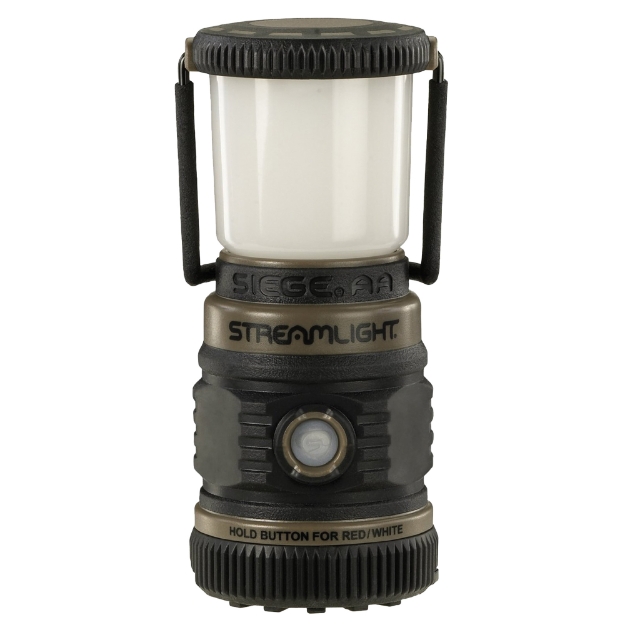 Picture of Streamlight Siege Lantern  200/100/50 lumens White C4 LED  SOS  Red LED  7 Hour Run Time  3x AA batteries  Coyote Brown 44941