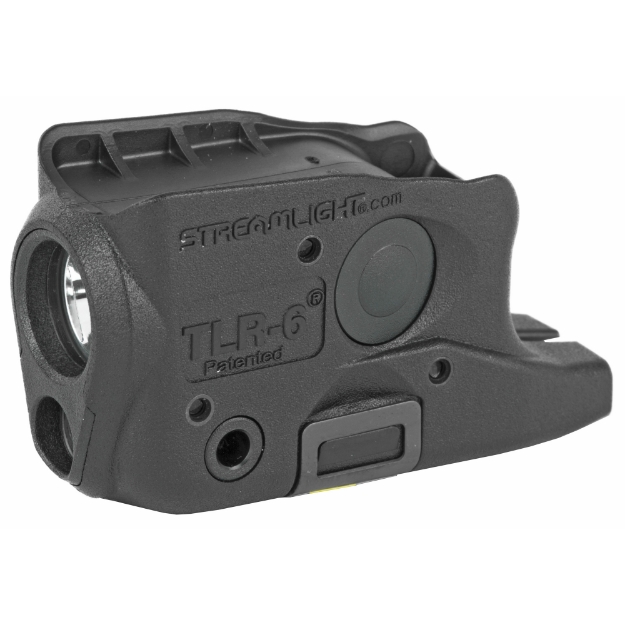 Picture of Streamlight TLR-6  Tac Light w/laser  For Glock 26/27  White LED and Red Laser  100 Lumens  Includes 2 CR 1/3N Lithium Batteries  Black Finish 69272