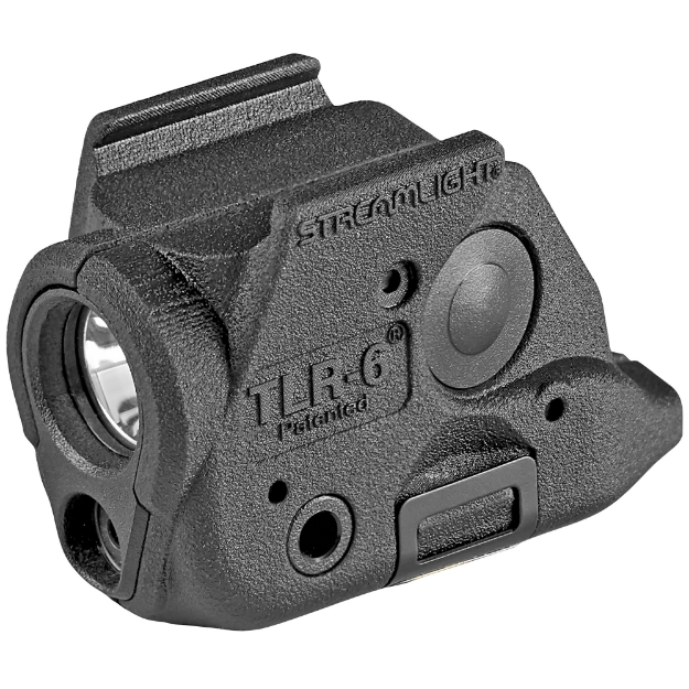 Picture of Streamlight TLR-6  Tac Light with Laser  For Glock 43X MOS/48 MOS/43X with Rail/48 with Rail  Black  C4 LED  100 Lumens  Red Laser  2x CR1/3 N Lithium Batteries 69286