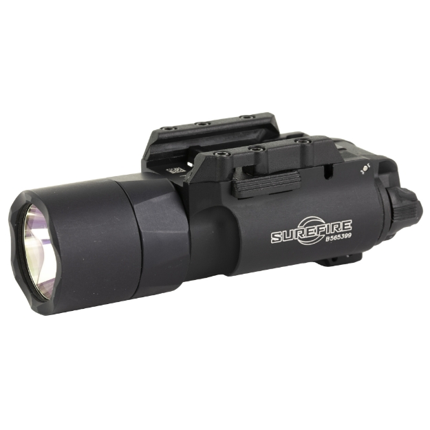 Picture of Surefire X300 Turbo  Weaponlight  White LED  650 Lumens  Fits Picatinny and Universal  66 000 Candela  Lever Latch Attachment  For Pistols  Matte Finish  Black  2x CR123 Batteries Included X300T-A