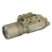 Picture of Surefire X300 Ultra  Weaponlight  White LED  1000 Lumens  Fits Picatinny and Universal  For Pistols  Tan  2x CR123 Batteries X300U-A-TN