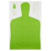 Picture of Action Target B-27E High Visibility Target  Fluorescent Green  Silhouette Cut Off Below Ring 7  23"x35"  100 Per Box B-27E-LGR-100