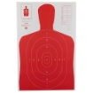Picture of Action Target B-27E High Visibility Target  Fluorescent Red  Silhouette Cut Off Below Ring 7  23"x36"  100 Per Box B-27E-RD-100