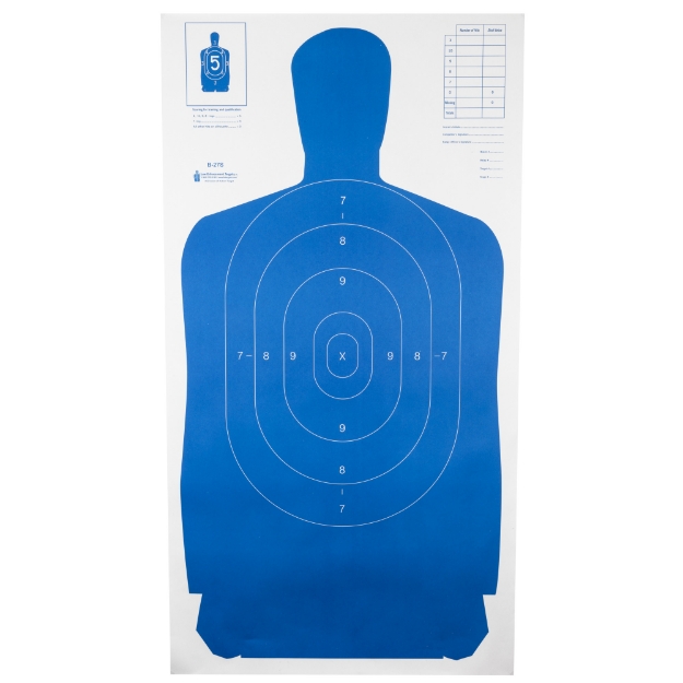 Picture of Action Target B-27S Standard Target  Full Size Blue Silhouette  24"x45"  100 Per Box B-27SBLUE-100