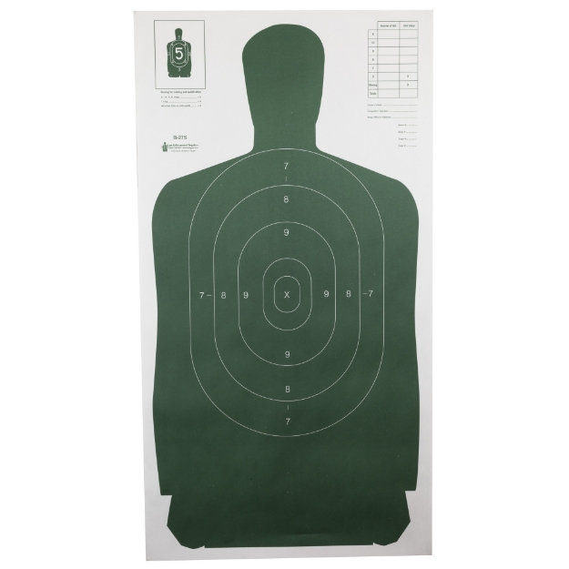 Picture of Action Target B-27S Standard Target  Full Size Green Silhouette  24"x45"  100 Per Box B-27SGREEN-100