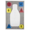 Picture of Action Target DT-ANTQ-A Anatomy And Command Training Multi Purpose Target  FBI-Q Target  Vital Anatomy And Shapes  Black/Red/Blue/Yellow  23"x35"  100 Per Box DT-ANTQ-A-100